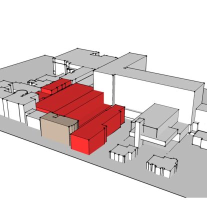 As part of the redevelopment project several existing buildings will be torn down to make way for a new facility.