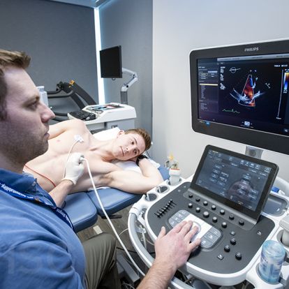 Under this partnership the hospital and patients come out ahead by gaining access to a state of the art new facility with new equipment that is fully integrated with the main KHSC ECHO lab. Queen’s also wins by getting the support of expert sonographers and administration support for clinical research in patients and volunteers.