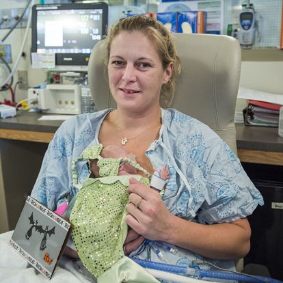 Mom and her little mermaid in our NICU