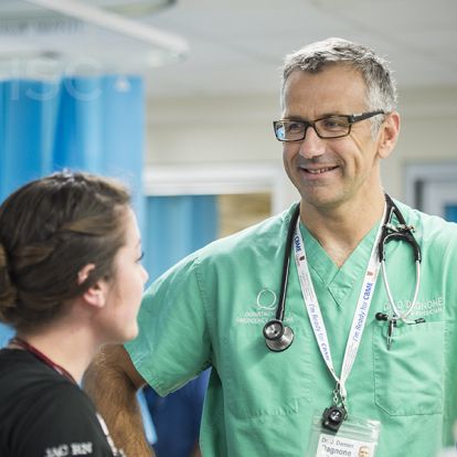 Dr. Damon Dagnone, a physician in the KHSC-KGH site Emergency Department, has volunteered to help one of his patients in an extraordinary way