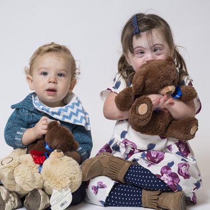 Pip McCallan and her brother helped to promote the 2016 ‘Show Children You Care’ Teddy Bear Campaign.