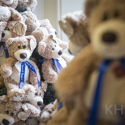 Thanks to the generosity of donors, the 2018 Teddy Bear Campaign raised more than $33,000 and distributed more than 300 large and small bears to our youngest patients across eight pediatric programs.